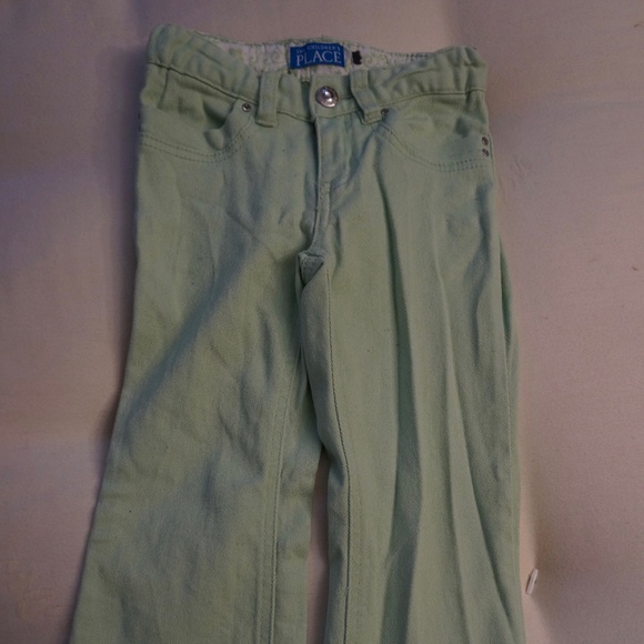 Girls Size 4 The Children's Place Green Jeans - Picture 4 of 4